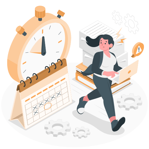 Exam approaching illustration